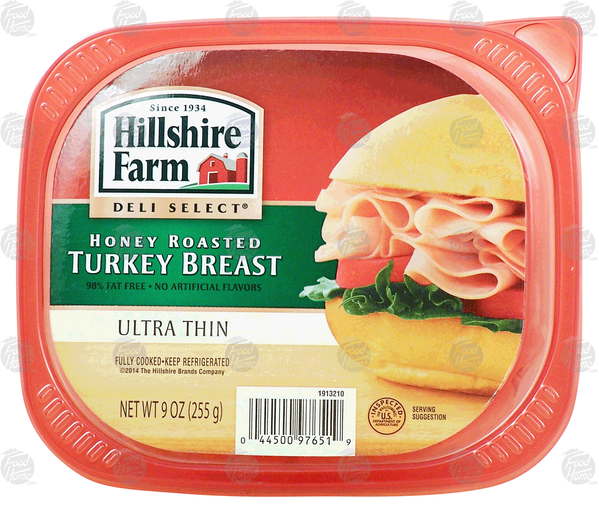 Hillshire Farm Deli Select honey roasted turkey breast, ultra thin Full-Size Picture